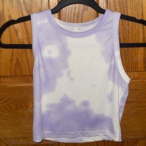 Tie dyed cropped tank top
